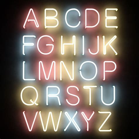 Neon Signs Neon Sign Shop Lettering Alphabet