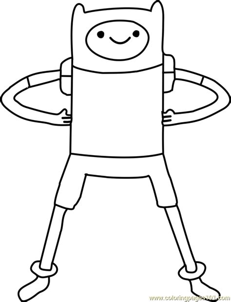Finn Coloring Page For Kids Free Adventure Time Printable Coloring