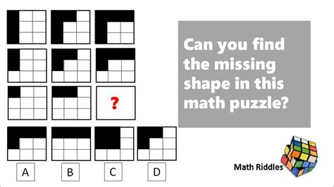 Math Riddles Solve Difficult Missing Shapes Puzzles