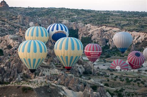 Cappadocia Turkey The Flight With The Balloon At Sunrise Editorial