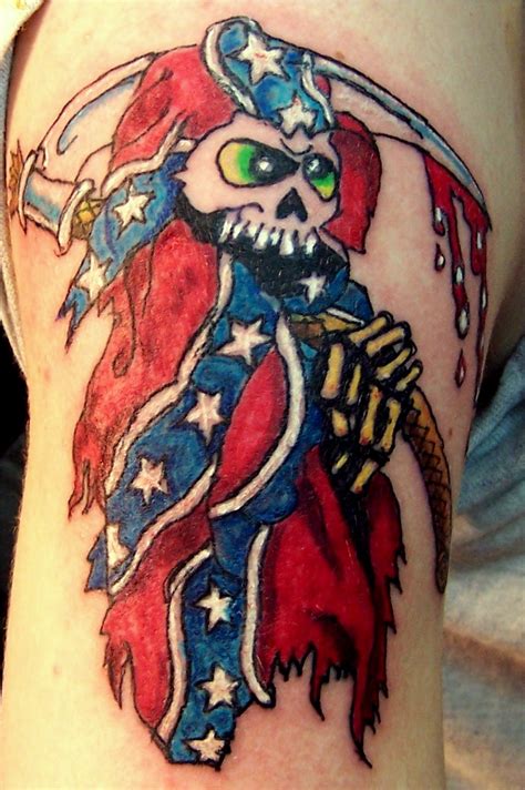 The crux was enclosed to represent australia. Rebel Flag Tattoos - tattoos-and-art.com