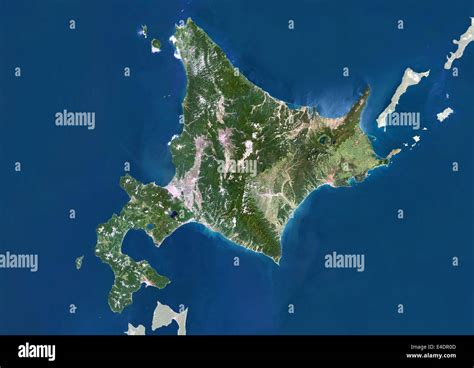 Region Of Hokkaido Japan True Colour Satellite Image Stock Photo Alamy