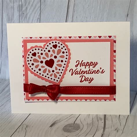 Valentine Card Using From My Heart Suite From Stampin Up Stamped