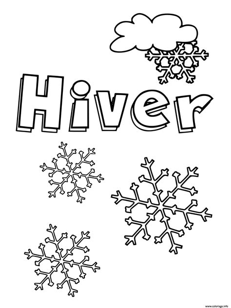 Coloriage Hiver Mois De Decembre Dessin Hiver à Imprimer