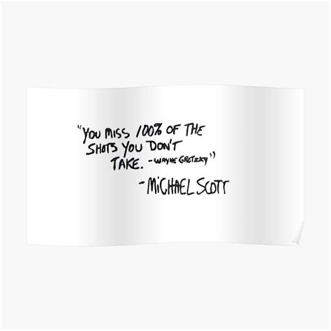 Michael Scott Quote Poster For Sale By Mikayagreen Redbubble