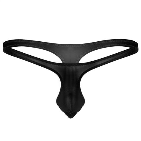 Buy Alvivi Mens Sexy Low Rise G String Thong Bulge Pouch Bikini T Back Underwear Online At