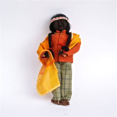 Vintage Apple Head Doll Native American Indian No002100 Cs