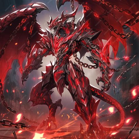 Premium Photo | Unleashing the Fiery Fury Red Dragon Archfiend from YuGiOh
