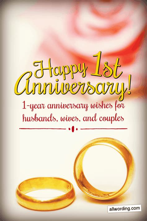 Fabulous St Anniversary Wishes For A Husband Wife Or Couple