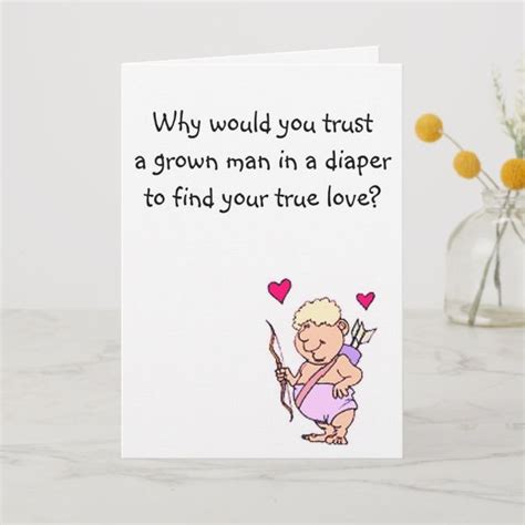 Cupid Humor Valentines Day Holiday Card In 2021 Funny