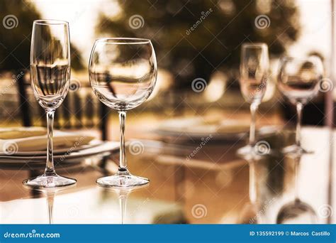 Wine Glasses And Table Setup Wedding Guest Table Reception Layout