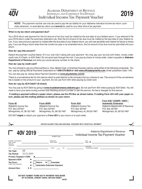 Alabama 40v 2019 2024 Form Fill Out And Sign Printable Pdf Template