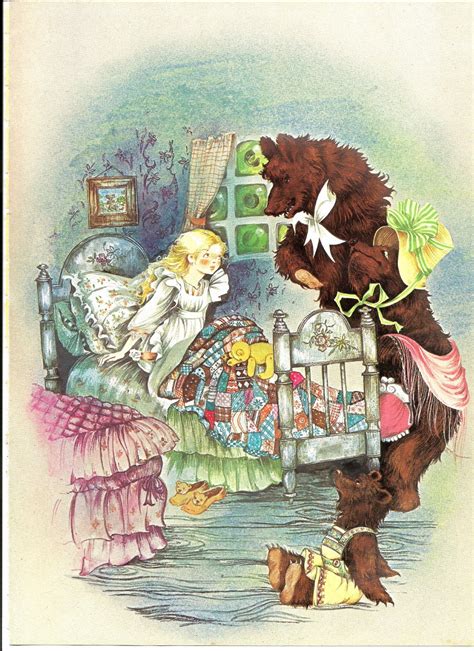 Fairy Tale Print Goldilocks Vintage Art Print