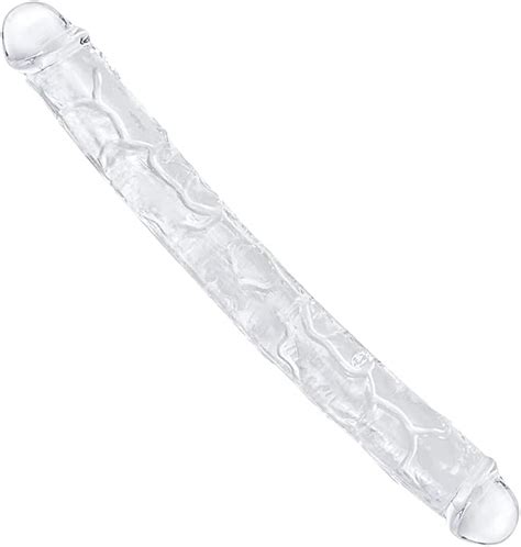 11813 Inches Small Double Dildo Crystal Jelly Realistic Anal Long Dildo Penis
