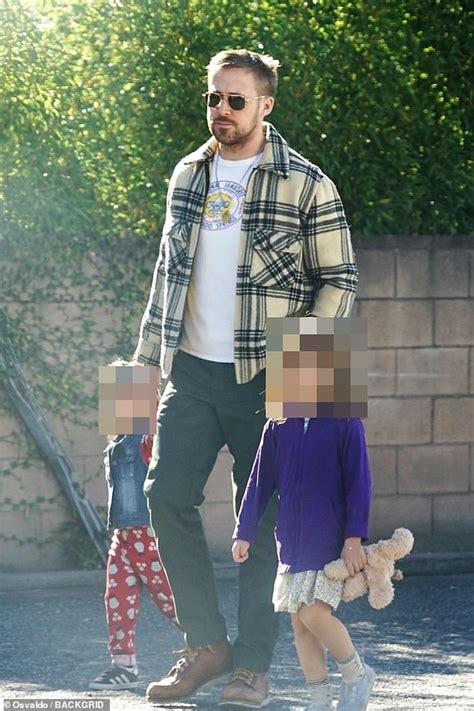 Ryan Gosling On Daddy Duty The Actor Takes His Two Daughters To
