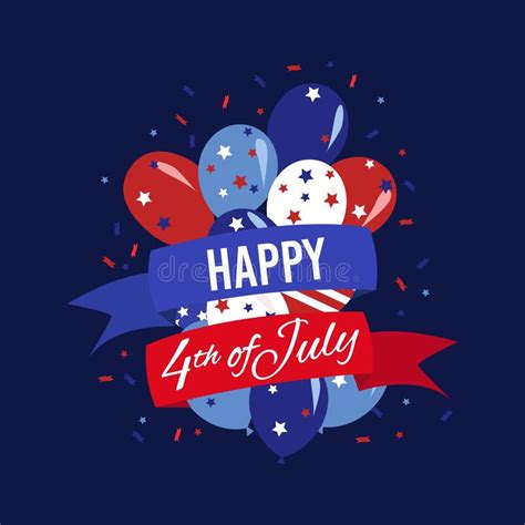 Happy Independence Day Usa Design Template 4th Of July Stock Vector