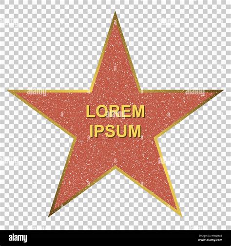 Hollywood Walk Of Fame Star Blank Template On Transparent Background