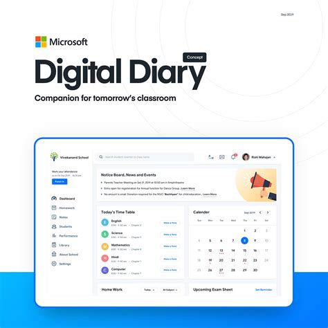 microsoft digital diary concept behance