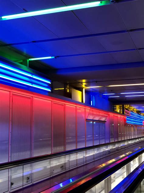 Neon Aesthetic At Munich Airport Rvaporwaveaesthetics