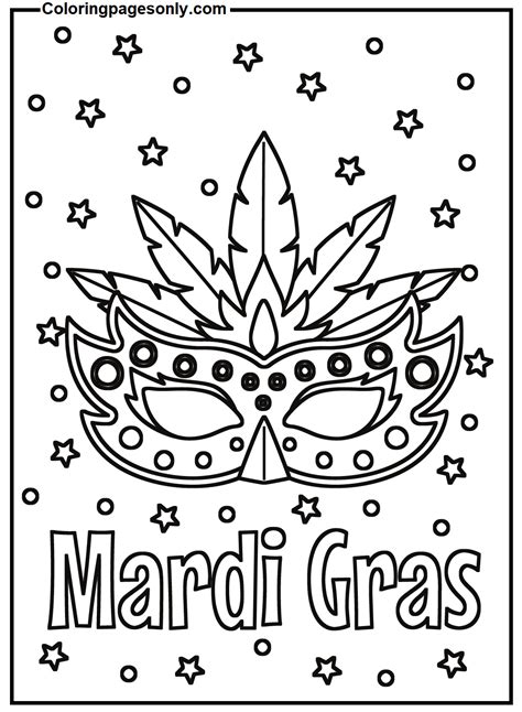 Free Mardi Gras Coloring Page Free Printable Coloring Pages