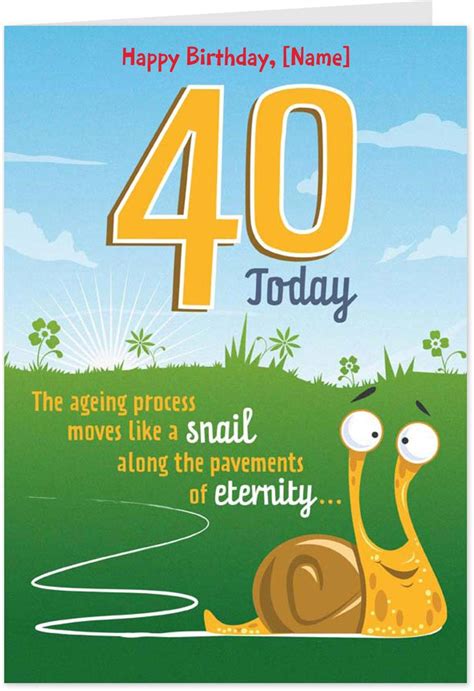 Don't just go with the tried and true: AMSBE - Free Funny Personalised 40th Birthday Cards, eCards