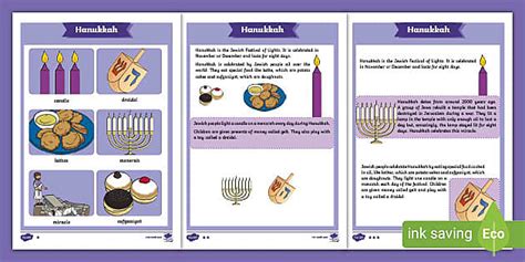 Lets Learn About Hanukkah Fact File Teacher Made