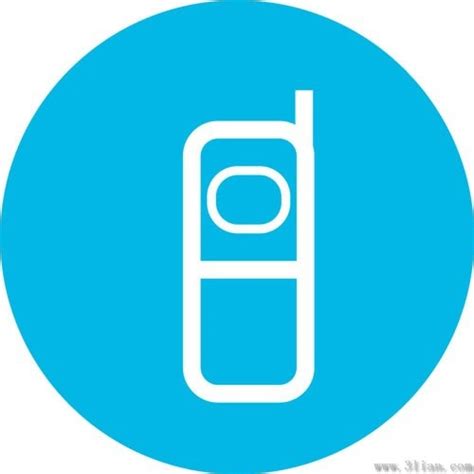 Blue Phone Icon Vector Free Vector In Adobe Illustrator Ai Ai