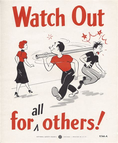 1950s Workplace Safety Poster National Safety Council Chicago R