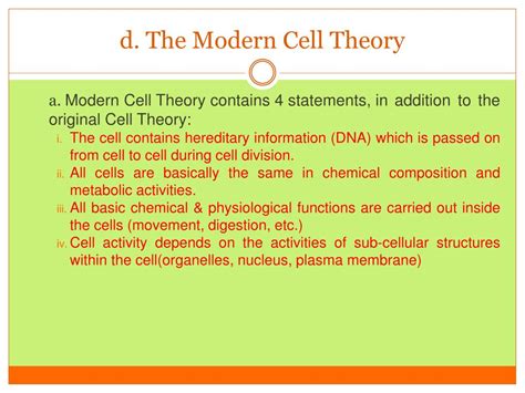 Ppt The Cell Theory Powerpoint Presentation Free Download Id2045016