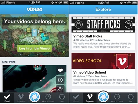 Vimeo Launches Shiny New Iphone App With Faster Uploads And Better Social