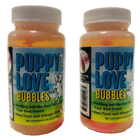 Atomic Bubbles Puppy Love Bubbles Peanut Butter Scented Bubbles 4oz