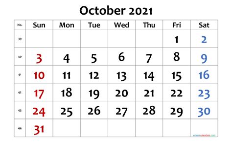 Create Your Printable 8 X 11 October 2021 Calendar Get Your Calendar