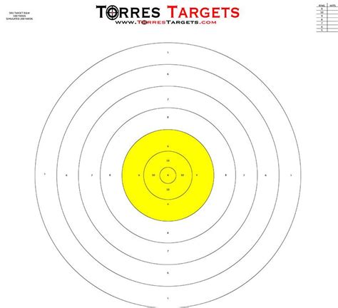 Yellow Sr1 Style Bullseyepaper Shooting Target From