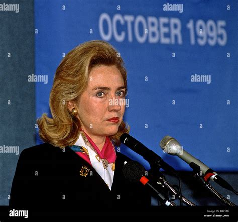 Washington Dc Usa 27th September 1995 Hillary Rodham Clinton At The National Press Club