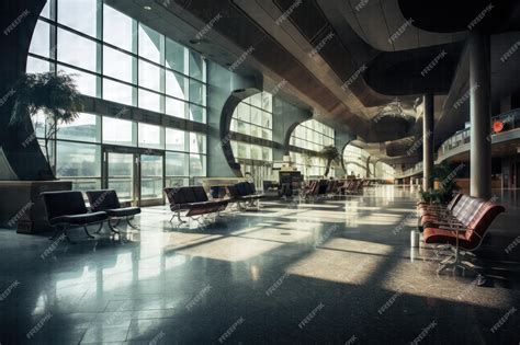 Premium Ai Image Candid Captures Of The Bustling Airport Terminal A