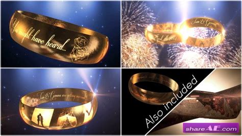 After effects version cs4, cs5 this project is based on the announcement of your event, through an electronic invitation that can be download free music here. Wedding Ring Invitation - E3D - After Effects Project ...