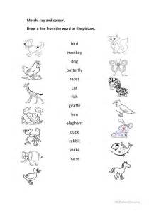 Great for new teachers, student teachers , homeschooling and teachers who like creative ways to teach. matching animals worksheet - Free ESL printable worksheets made by teachers