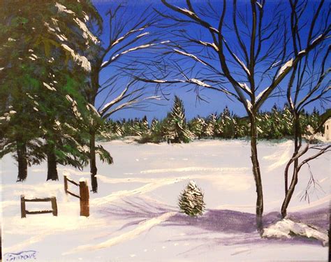 Mid Winter Adirondacks Painting By Joseph Simone Fine Art America