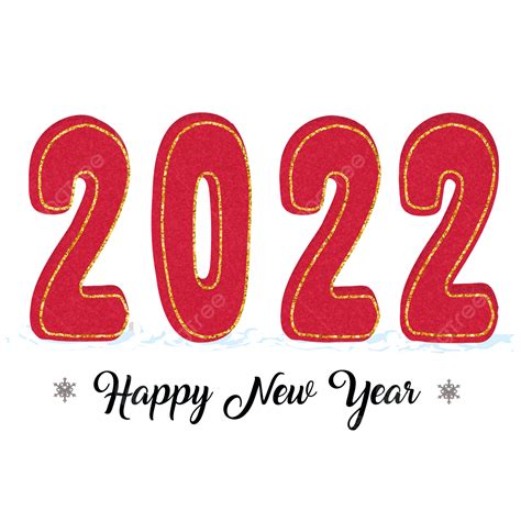 2022 Año Nuevo Rojo Sombra De Oro Border Texto Png 2022 Año Nuevo