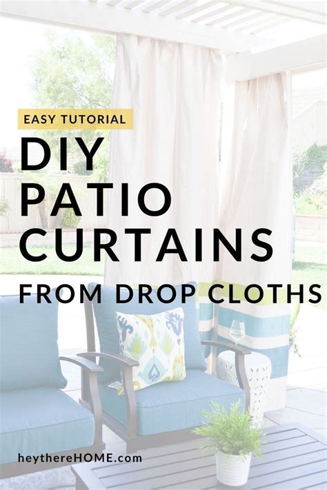 Diy Outdoor Curtains From Drop Cloths Outdoor Curtains For Patio