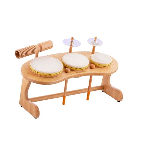 Mini Drum Set Kids Wooden Drum Toy Brainsmith Swoora Music Toys