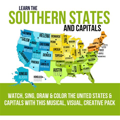 Southern States And Capitals Pack By Amy Snider Design Tpt
