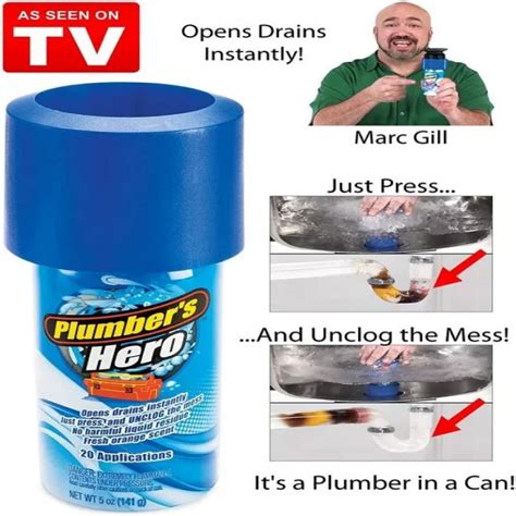 Buy Plumbers Hero Kit Unclog Drains Instantly Uses In Every Can