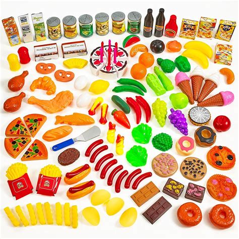 120pc Play Food Set For Kids And Toy Food For Pretend Play Huge 120