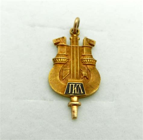 Vintage Iota Kappa Lambda Fraternity Keycharm 10k Yellow Gold 1950 Ebay