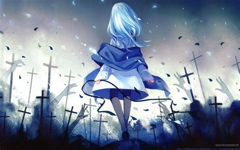 Blue Anime Girl Wallpapers Wallpaper Cave
