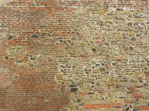 Free Old Brick And Stone Wall Stock Photo