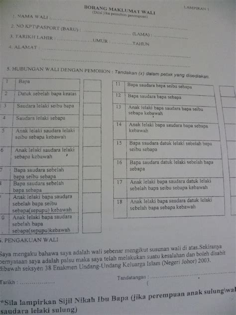 Text of contoh surat pengesahan ktt.doc. .:beYonD mYselF:.: ~ Borang Nikah Negeri Johor