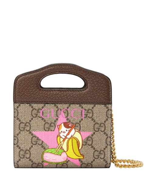 Gucci Bananya Print Mini Bag In Nude ModeSens