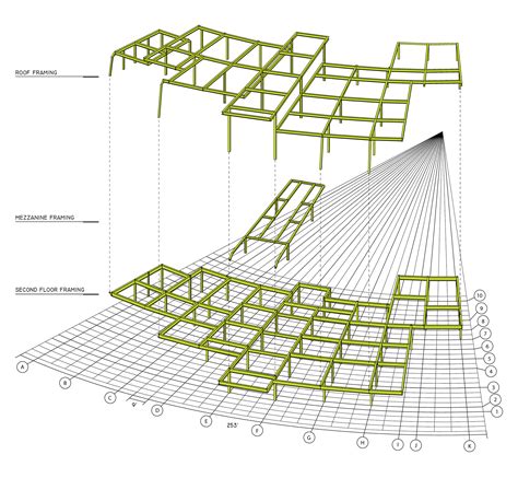 A Diagram Of The Steel Structure Forming A Secondary Structural Grid